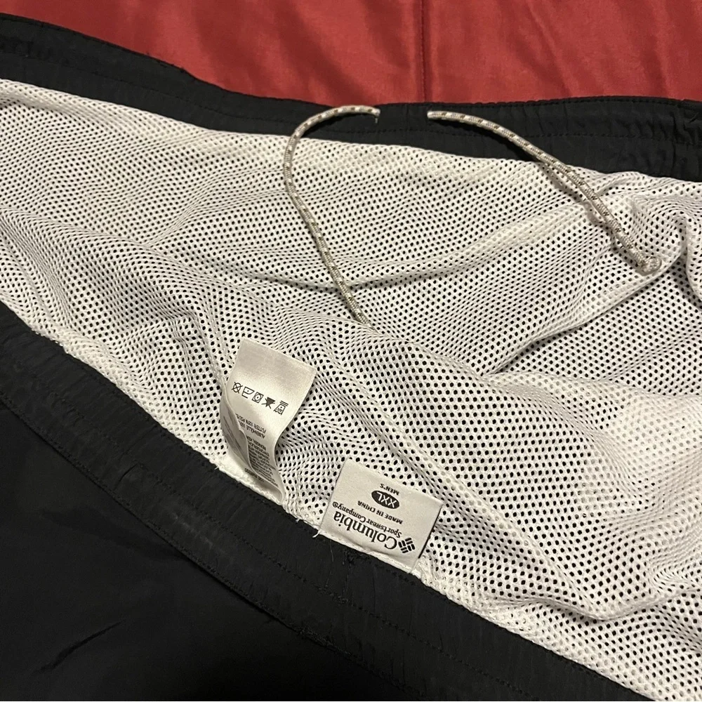 Columbia Swim Trunks Men's XXL PFG Black Nylon Packable (753)